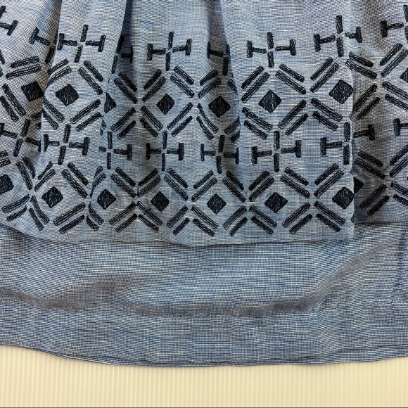 Odille Anthropologie Women's Tiered Ruffle Embroidered Skirt. Sz 4 - Picture 6 of 10